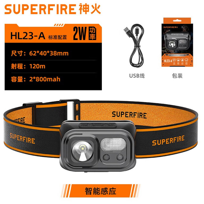 神火HL23-A挥手感应多功能智能头灯图片1