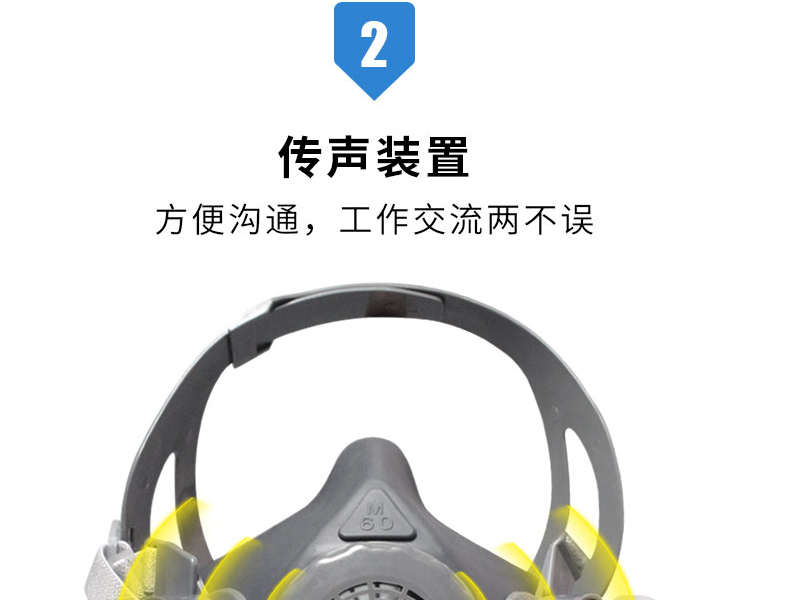 思创ST-M60G-1B硅胶半面罩防毒面具图片5