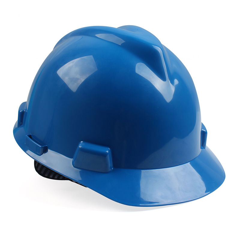 梅思安10146456-L印字蓝色PE标准安全帽图片