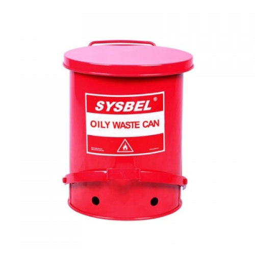 西斯贝尔WA8109700红色防火垃圾桶图片