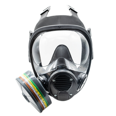 高玛1608-C自吸过滤式双滤盒全面罩防毒面具图片2