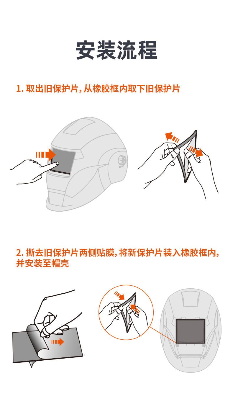 泰克曼600S-G焊接面罩外保护片橡胶框图片3