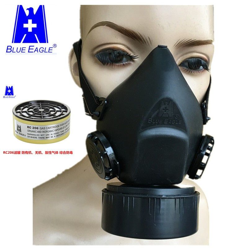 蓝鹰NP305橡胶单滤盒半面罩防毒面具图片3