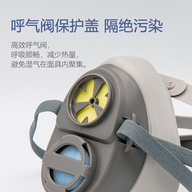 定和DH20102橡胶单滤盒半面罩防毒面具2