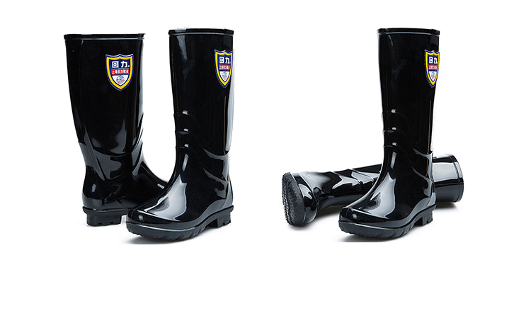 回力863黑色PVC防滑高筒雨靴图片5