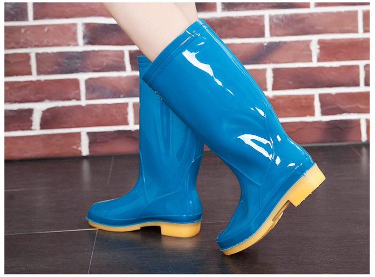 回力813蓝色PVC高筒雨靴图片8
