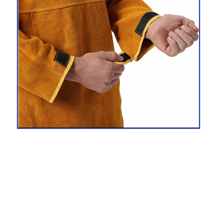 友盟AP-8000金黄色皮护胸带领长袖围裙图片14