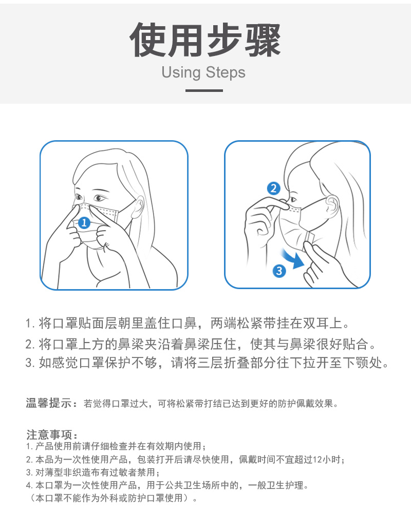 塞莫诗FMN9501折叠耳带式医用防护口罩图片11