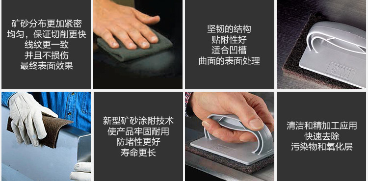 3M 64660抛光去毛刺碳化硅工业百洁布2