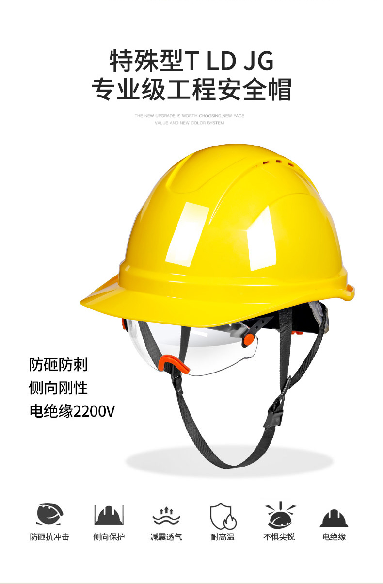 定和DH3021内置护目镜带透气孔ABS安全帽2