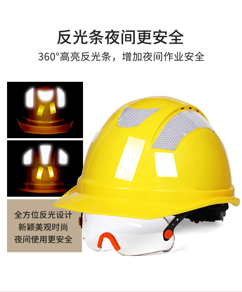 定和DH3021内置护目镜带透气孔ABS安全帽5