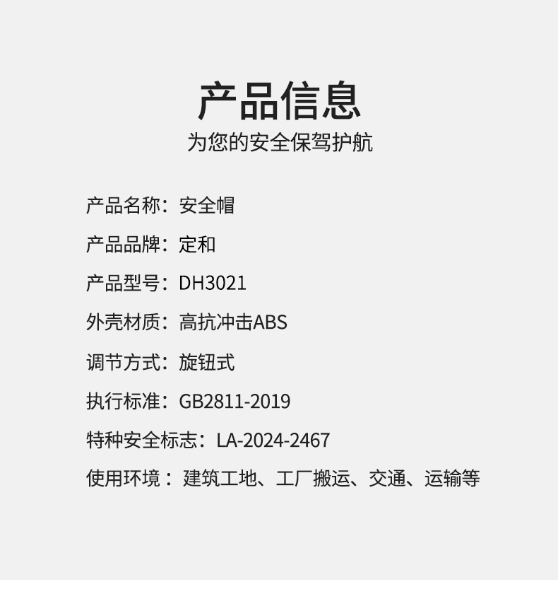 定和DH3021内置护目镜带透气孔ABS安全帽9