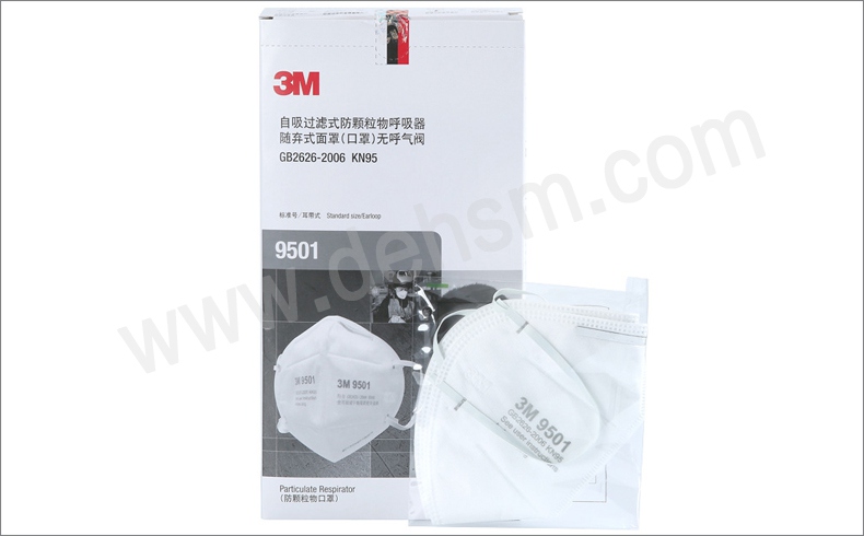3M9501防尘口罩外包装图片