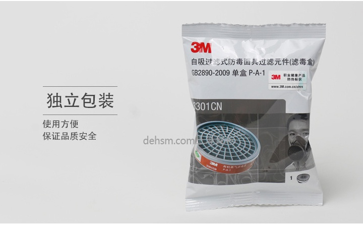 3M 3301CN有机蒸气滤毒盒包装图