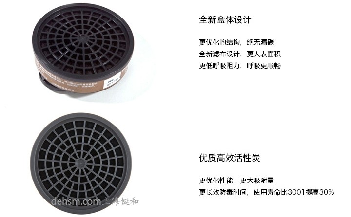 3M3301CN滤毒盒 防有机蒸气滤毒盒优质活性炭，圆形设计