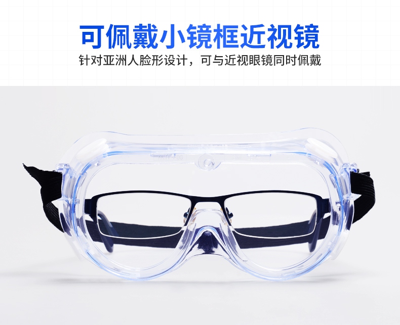 3M1621AF护目镜可与近视眼镜同时佩戴
