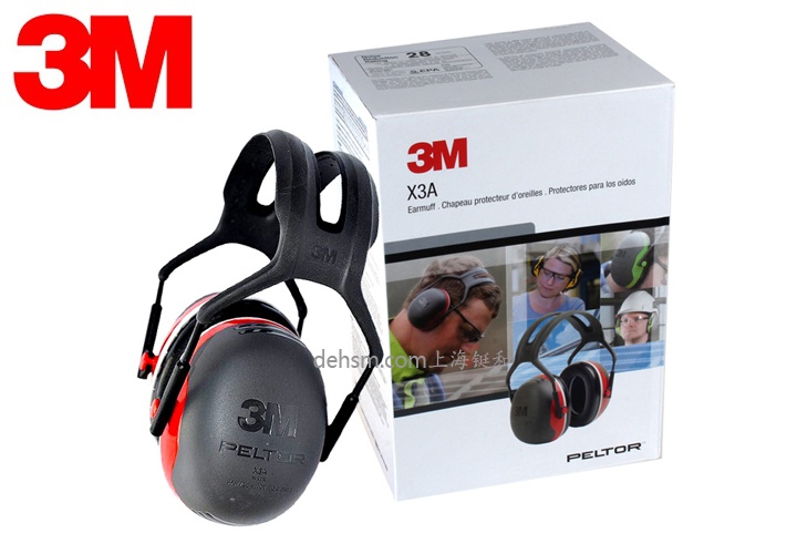3M X3A头戴式高降噪隔音耳罩包装图