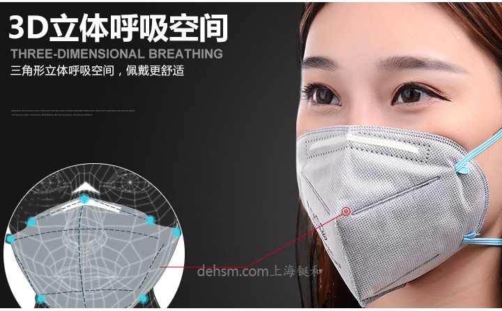保为康1890KN95防毒口罩3D立体呼吸空间
