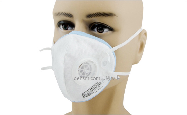 重松DD11V-S2-2防尘口罩佩戴图片