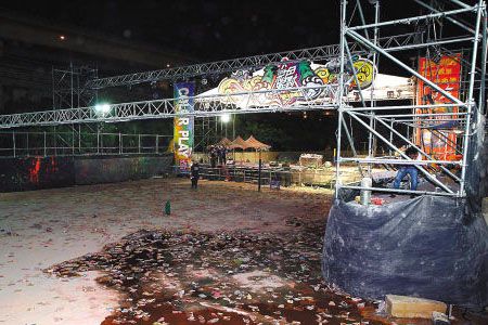 台湾新北市发生粉尘爆炸事故现场图片