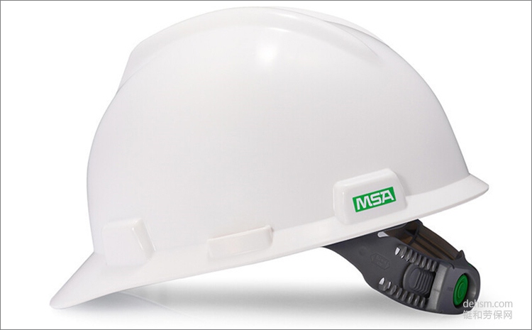 MSA梅思安10146506白色ABS安全帽图片-侧面