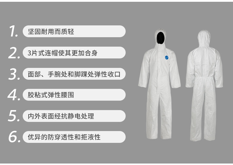 杜邦Tyvek400连体防护服TBM001特点