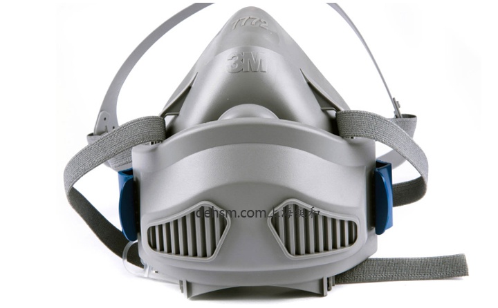 3M7771硅胶半面罩防尘面具图片-正面