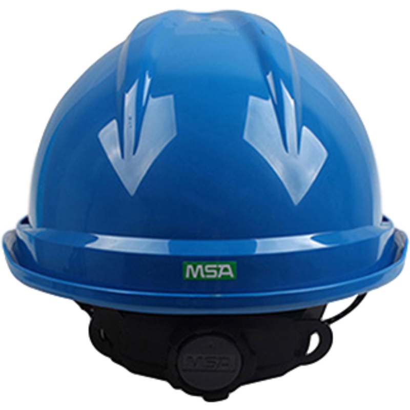 梅思安10172480豪华型带透气孔蓝色ABS安全帽图1