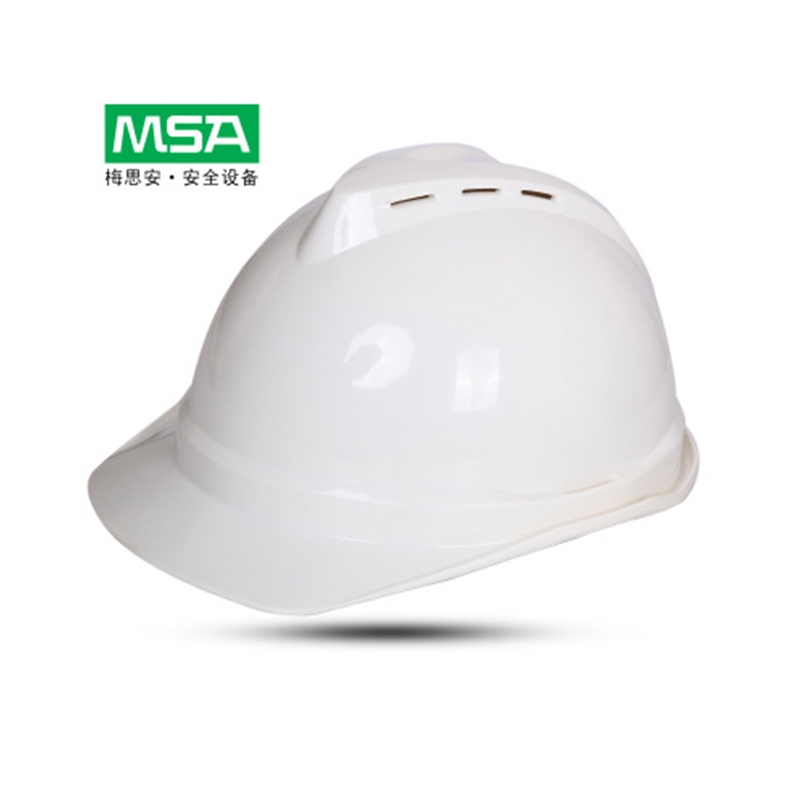 梅思安10193549-L印字白色ABS豪华型安全帽图1