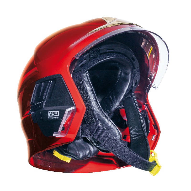 梅思安10158875红色消防头盔图1