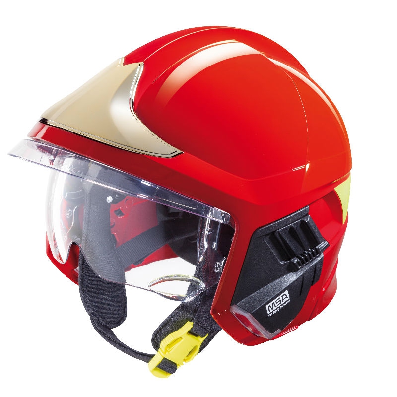 梅思安10158875红色消防头盔图3