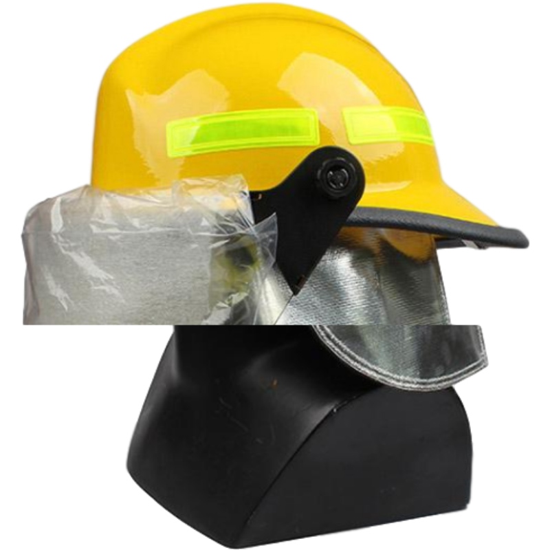 梅思安10107114-a黄色F3美式铝质披肩消防头盔图1