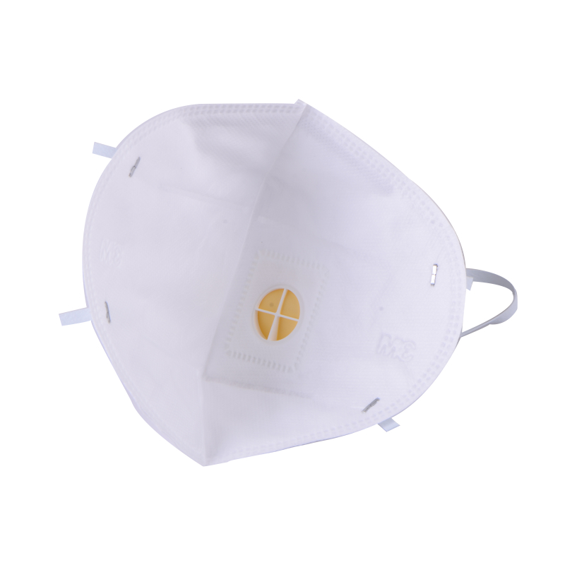 3M9001V折叠式带阀颗粒物KN90防护口罩图片1