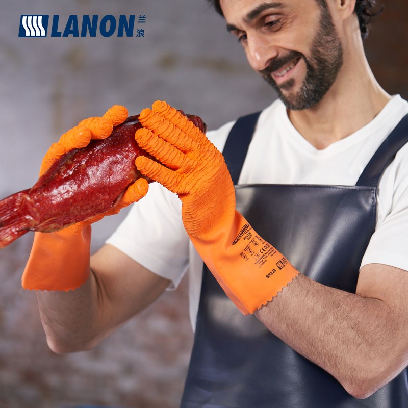 LANON兰浪SR222乳胶起皱耐高温手套图片1 LANON兰浪SR222乳胶起皱耐高温手套图片1