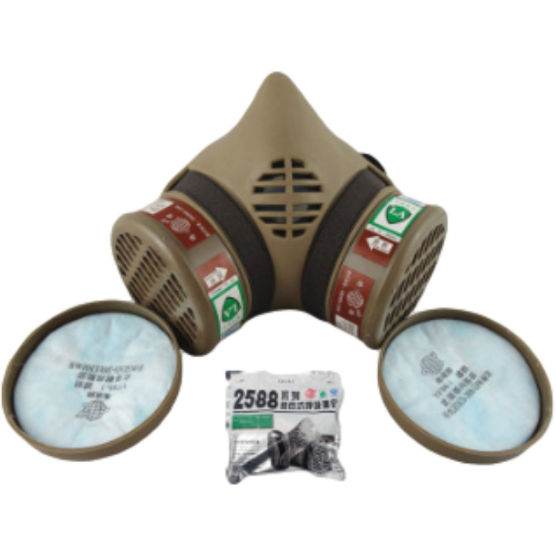 地球2588-4橡胶半面具防毒面具图片4