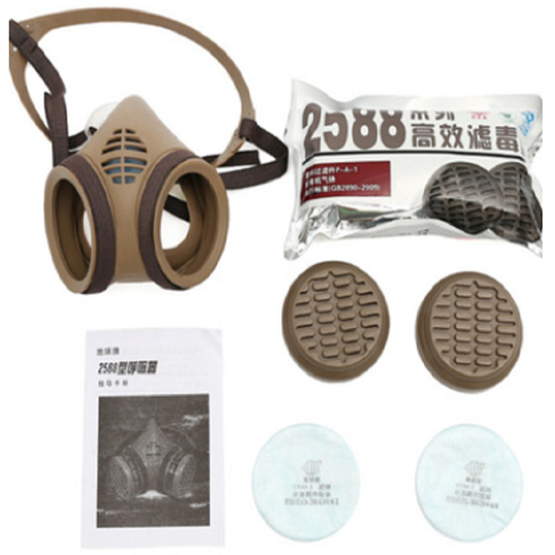 地球2588-4橡胶半面具防毒面具图片5