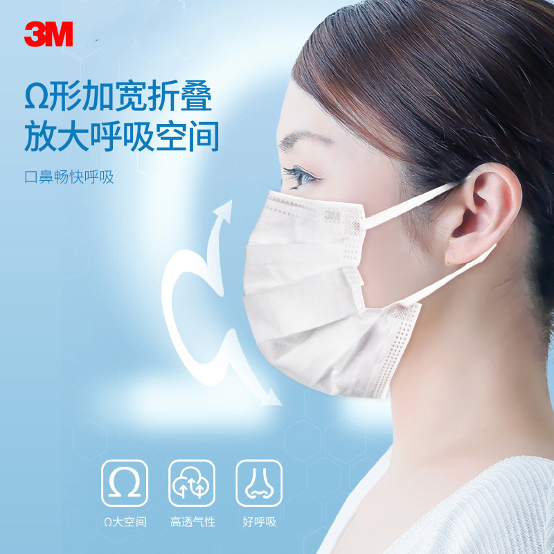 3M7660+耐适康一次性口罩 超小号5只/袋图片2