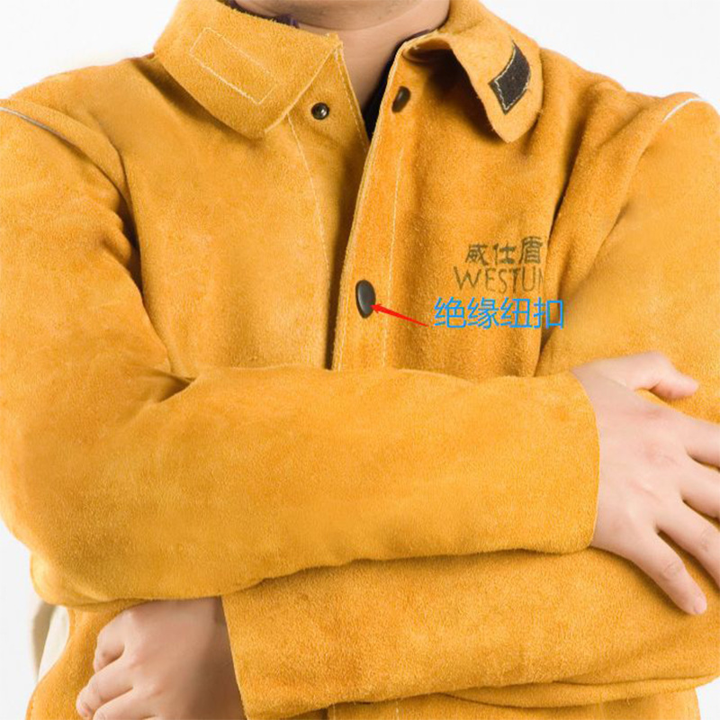 威仕盾W-2130金黄色全牛皮焊工服图片1 威仕盾W-2130金黄色全牛皮焊工服图片1