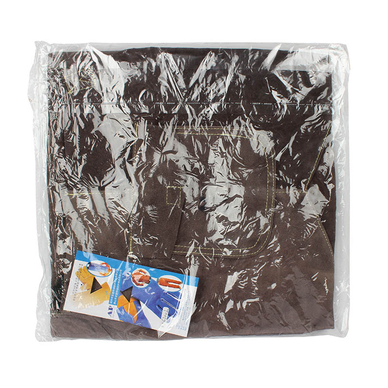 友盟AP-6100炭啡色全皮护胸焊工服图片4