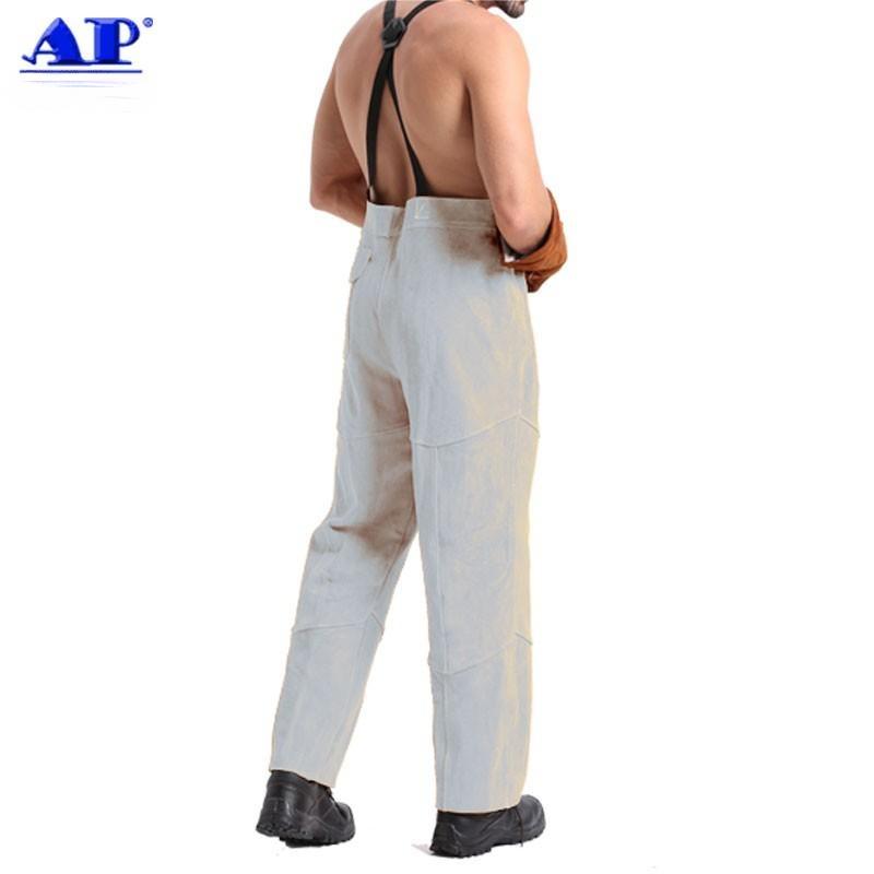 友盟AP-3230牛二层皮全皮焊工服裤子图片3