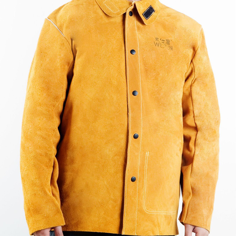 威仕盾W-2130金黄色全牛皮焊工服