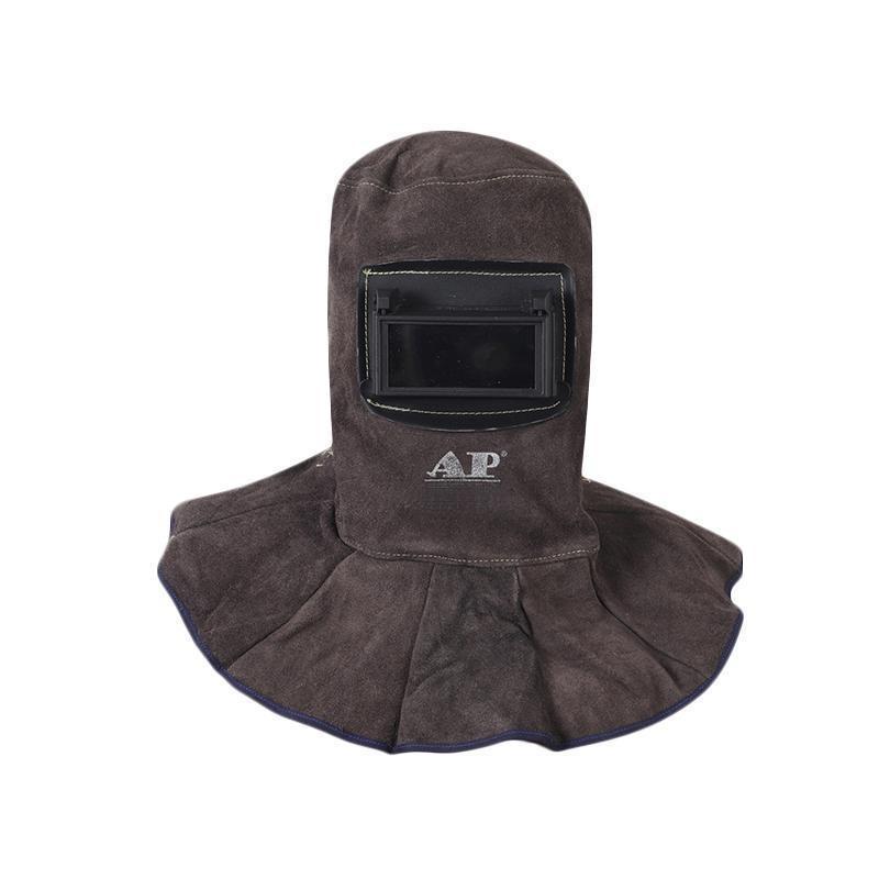 友盟AP-3001碳啡色牛皮电焊头罩