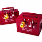 Brady贝迪65699红色标准便携式金属挂锁箱