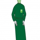 微护佳GR40-T-99-215-02MC4000绿色带袖防化围裙