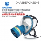 海固HG-800 D-A/B/E/K/H2S-3综合防毒气全面罩活性炭防毒面具