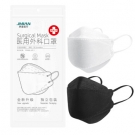 界面医疗柳叶形鱼嘴黑色医用外科口罩