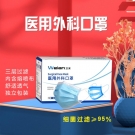 卫安平面挂耳式一次性医用外科口罩
