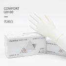 友利格舒适COMFORT U0100一次性无粉优等加厚乳胶检查手套