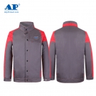 友盟AP-6852灰红配色阻燃工作服上衣