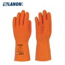 LANON兰浪SR235厚重型天然乳胶起皱耐高温防化手套